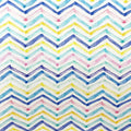 Tissu Canvas Coton Chevron Multicolore