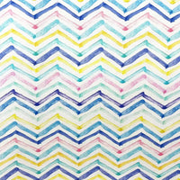 Tissu Canvas Coton Chevron Multicolore