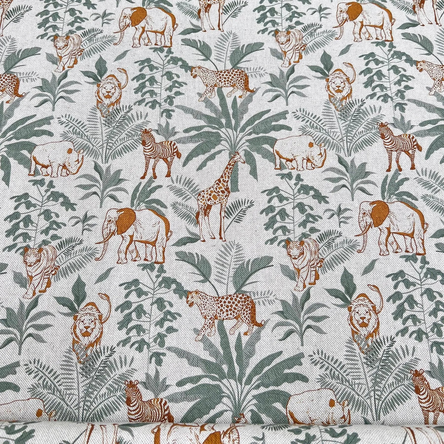 Tissu canvas Coton Jungle Bio