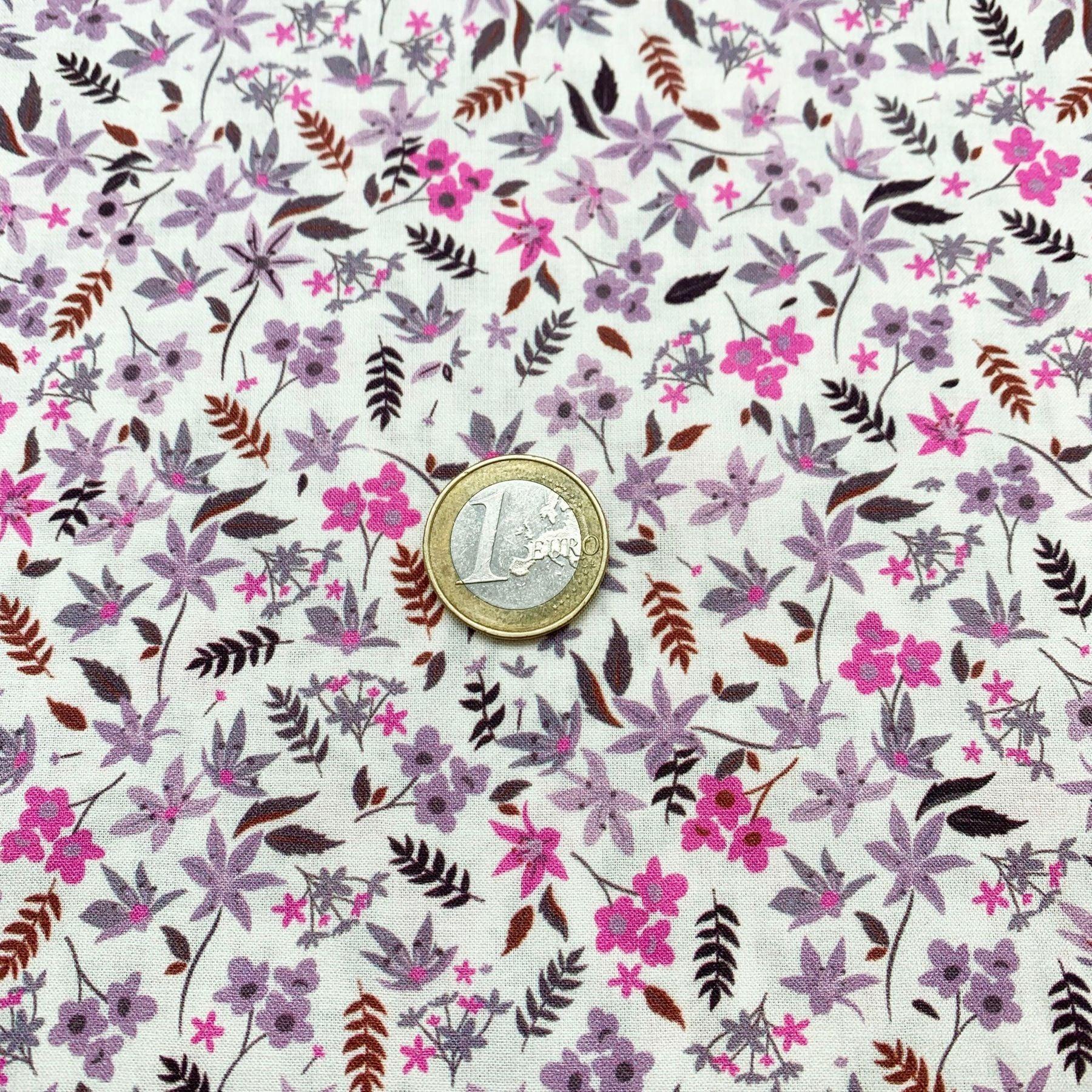 Tissu coton suisse style liberty hémérocalle violet