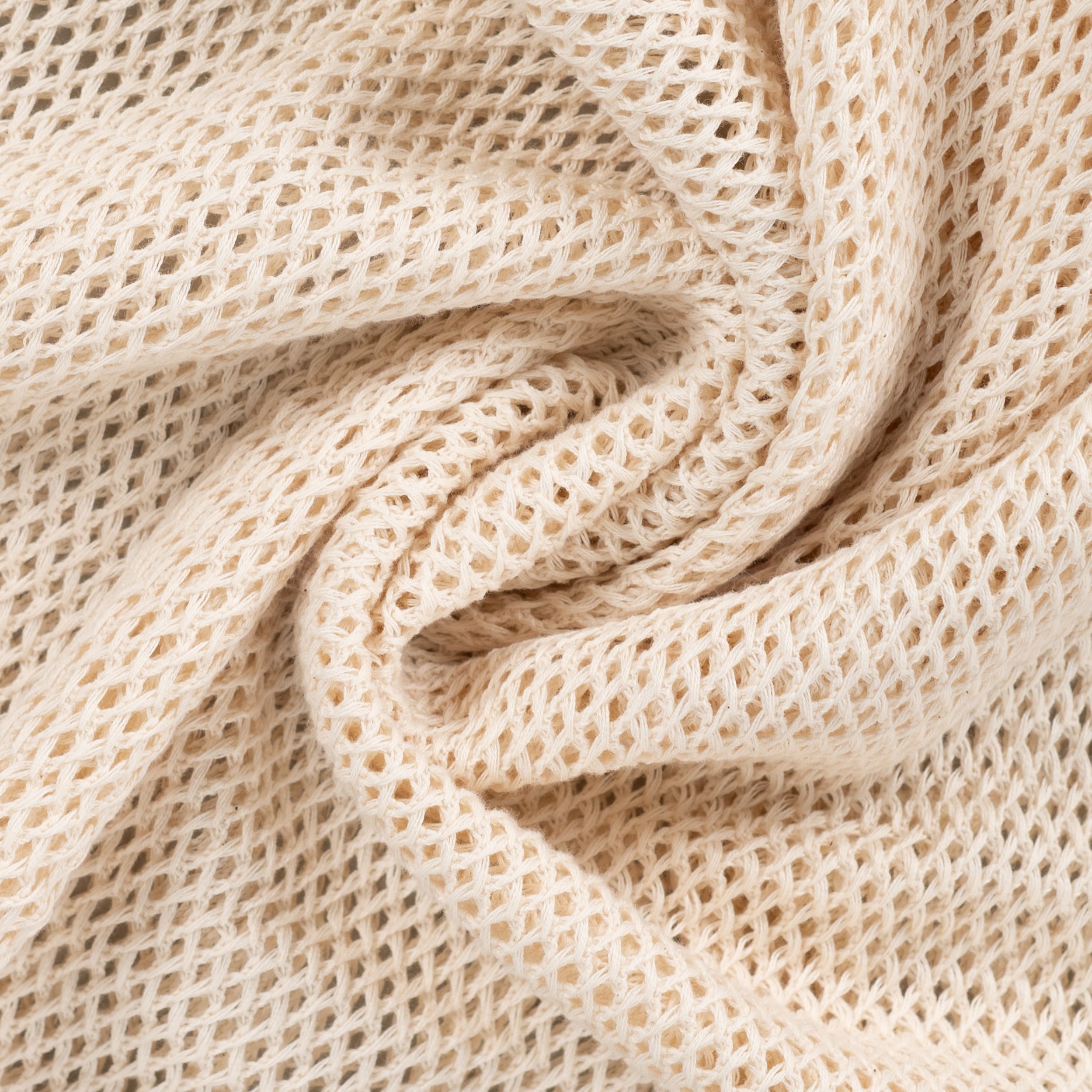 Tissu Crochet Beige