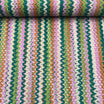 Tissu crochet rayures ondulées colorées