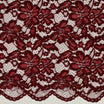 Tissu dentelle bordeaux fleurie à bord festonné