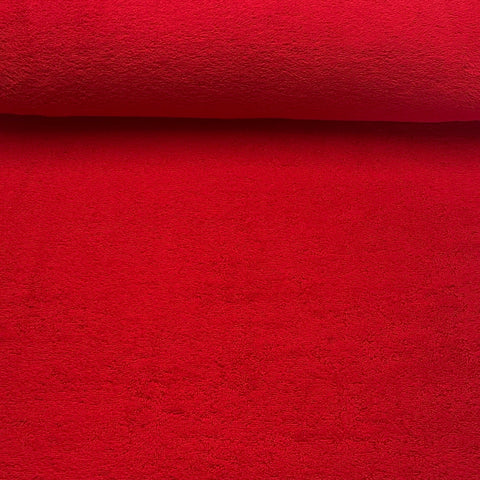 Tissu éponge rouge