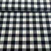 Tissu Flanelle de Coton Carreaux noir et blanc