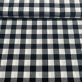 Tissu Flanelle de Coton Carreaux noir et blanc