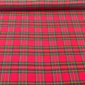 Tissu Flanelle de Coton Tartan Rouge