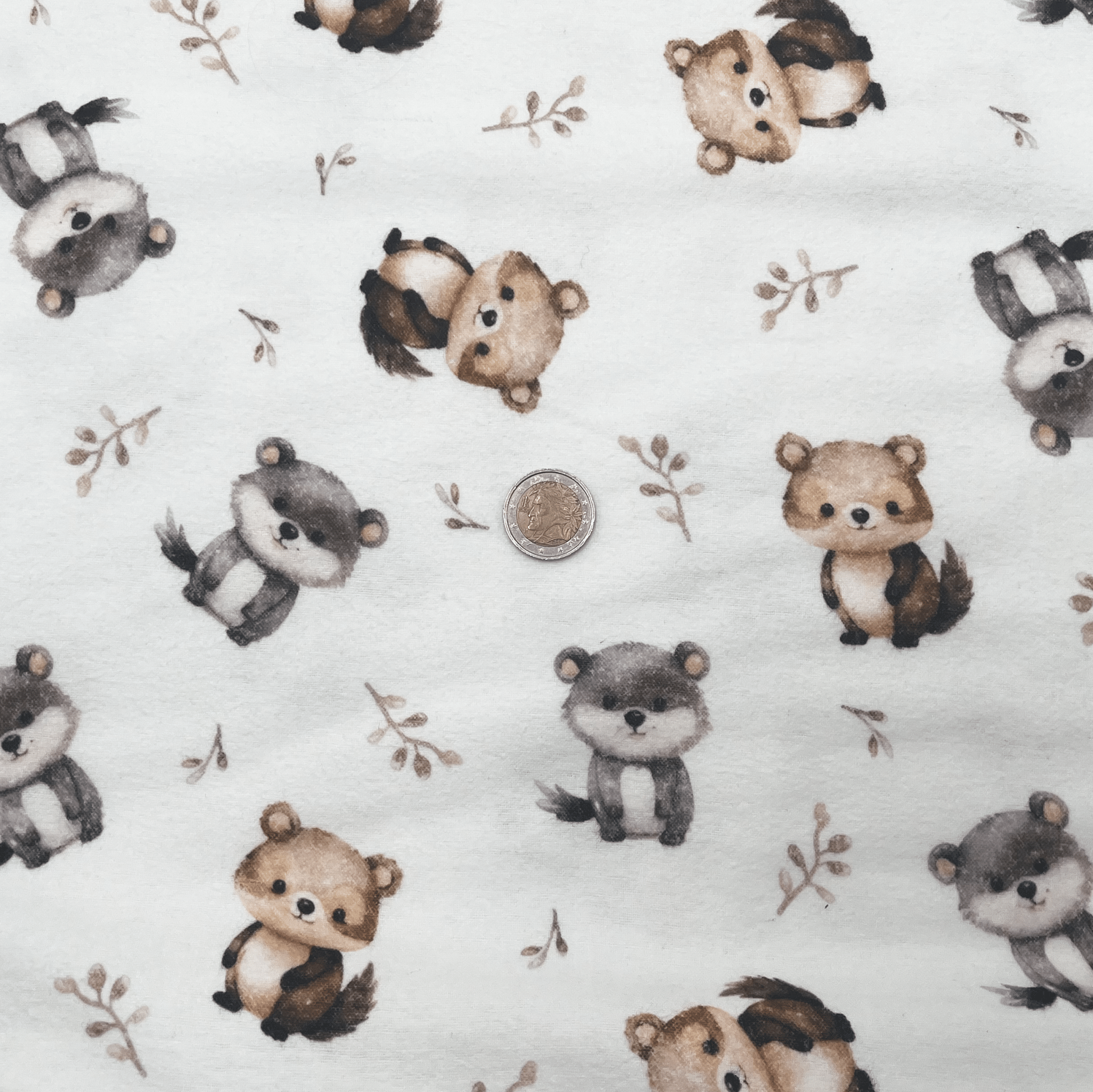 flanelle Ratons laveurs et renards