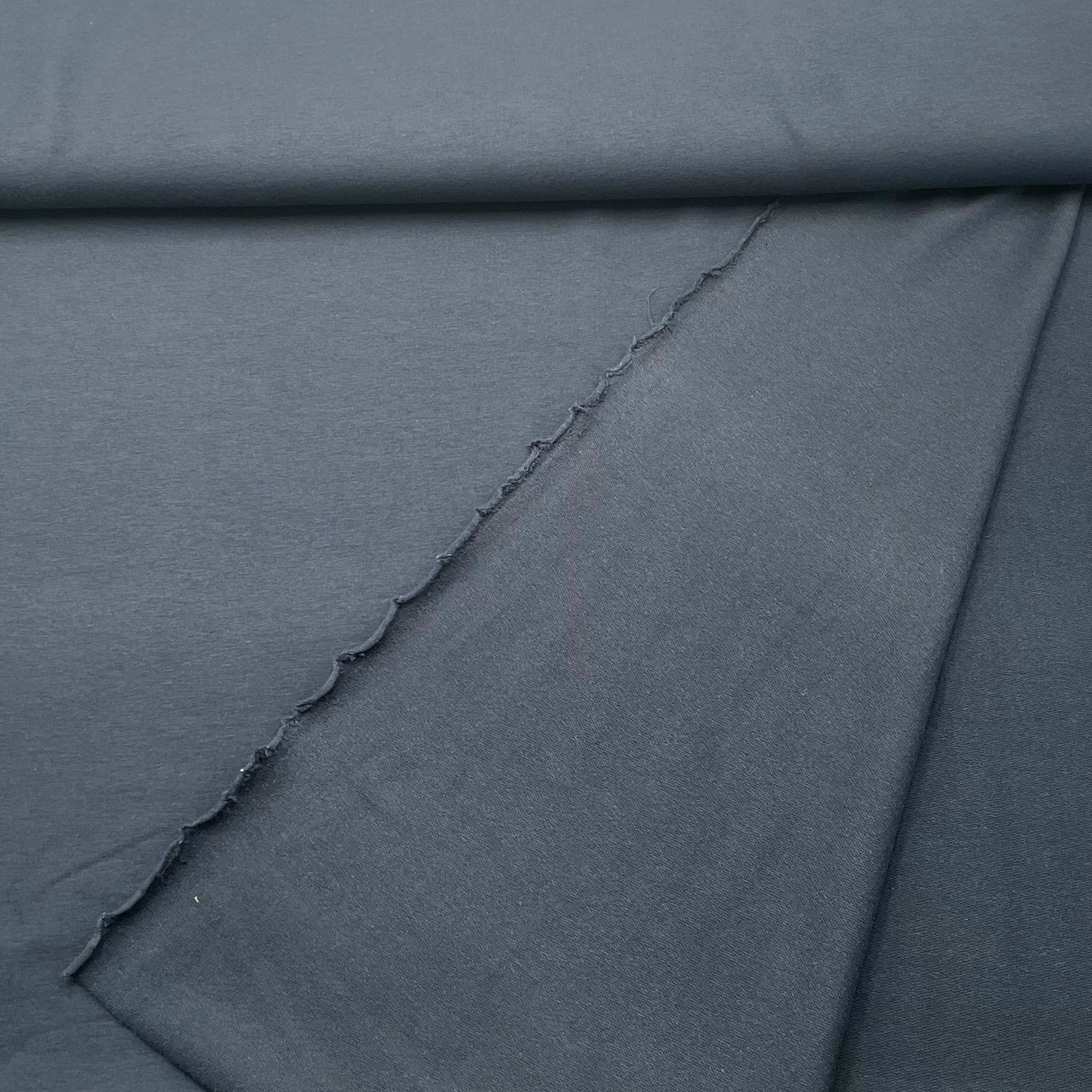 Tissu French Terry Bleu foncé