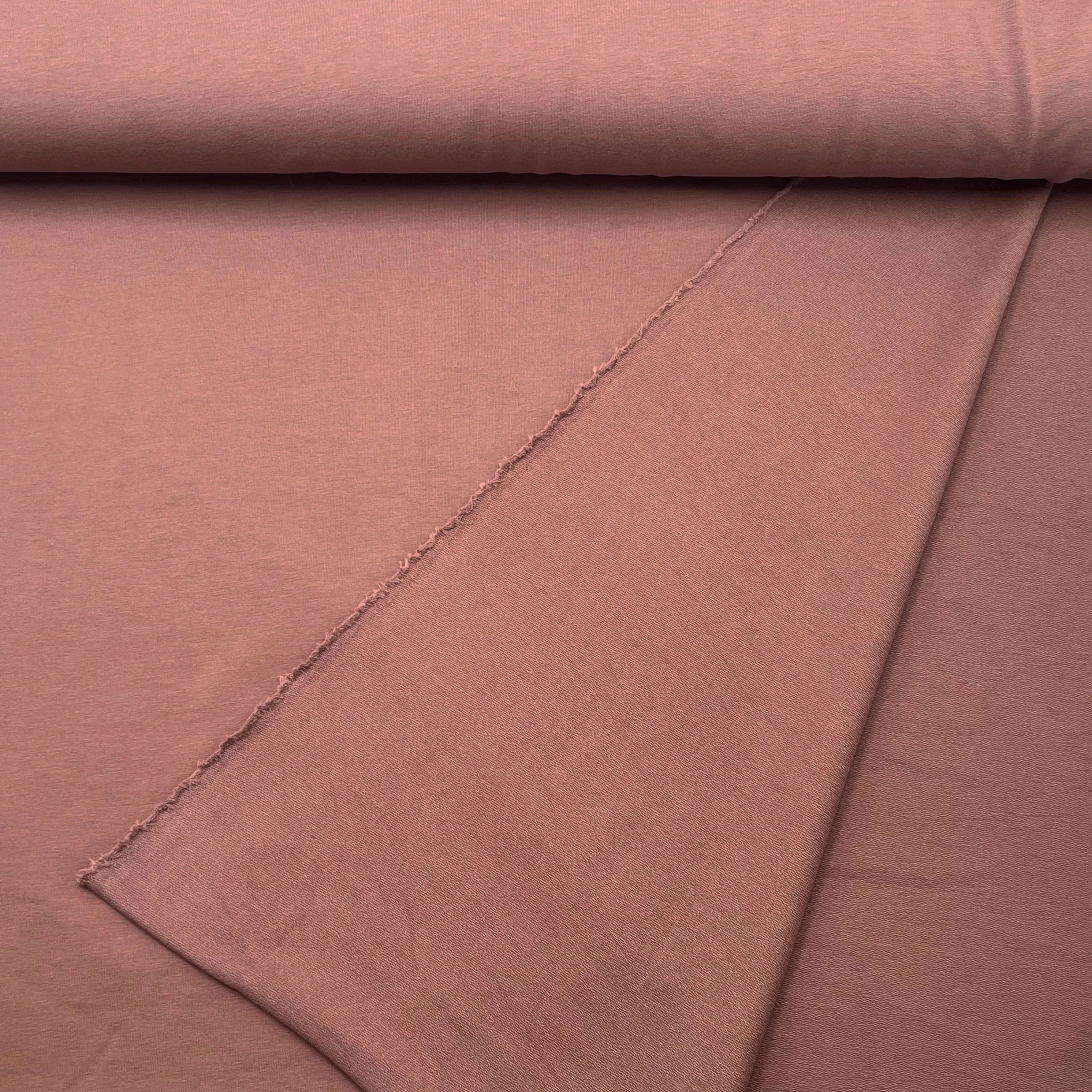 Tissu French Terry Marron