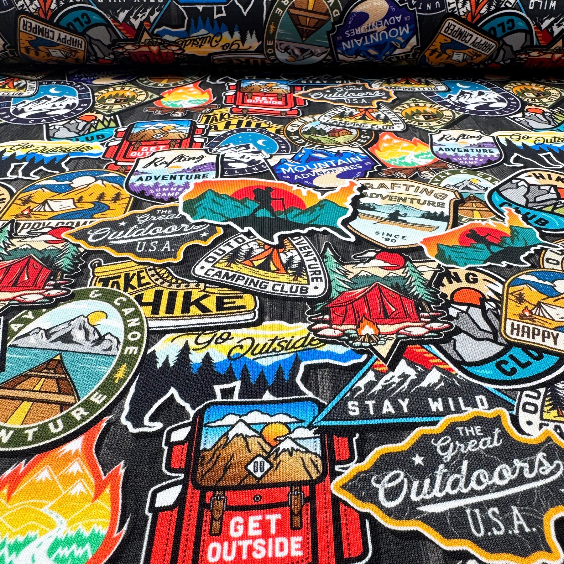 Tissu French Terry Road Trip