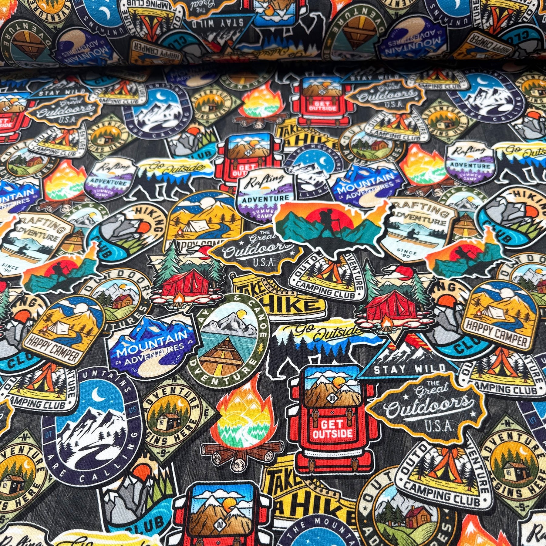 Tissu French Terry Road Trip