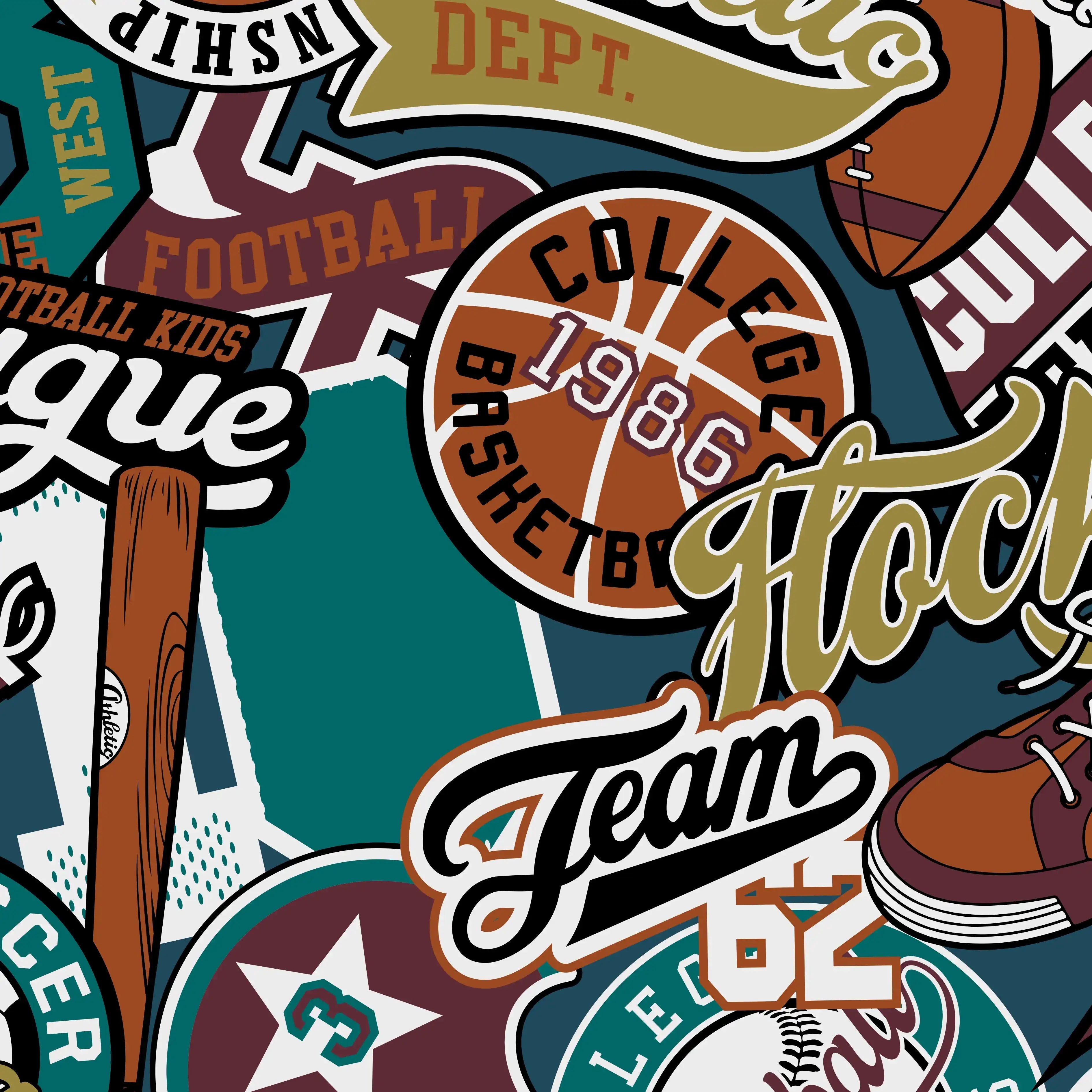 Tissu Imperméable Motifs Sports US – Parfait pour Vestes de Pluie Originales