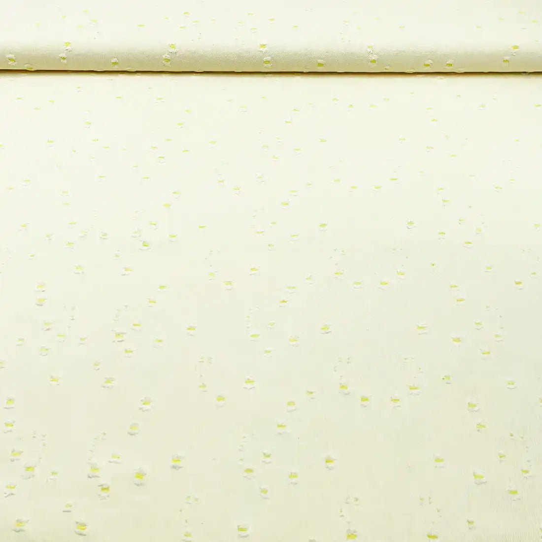 Tissu Jeans de Coton Effiloché Jaune