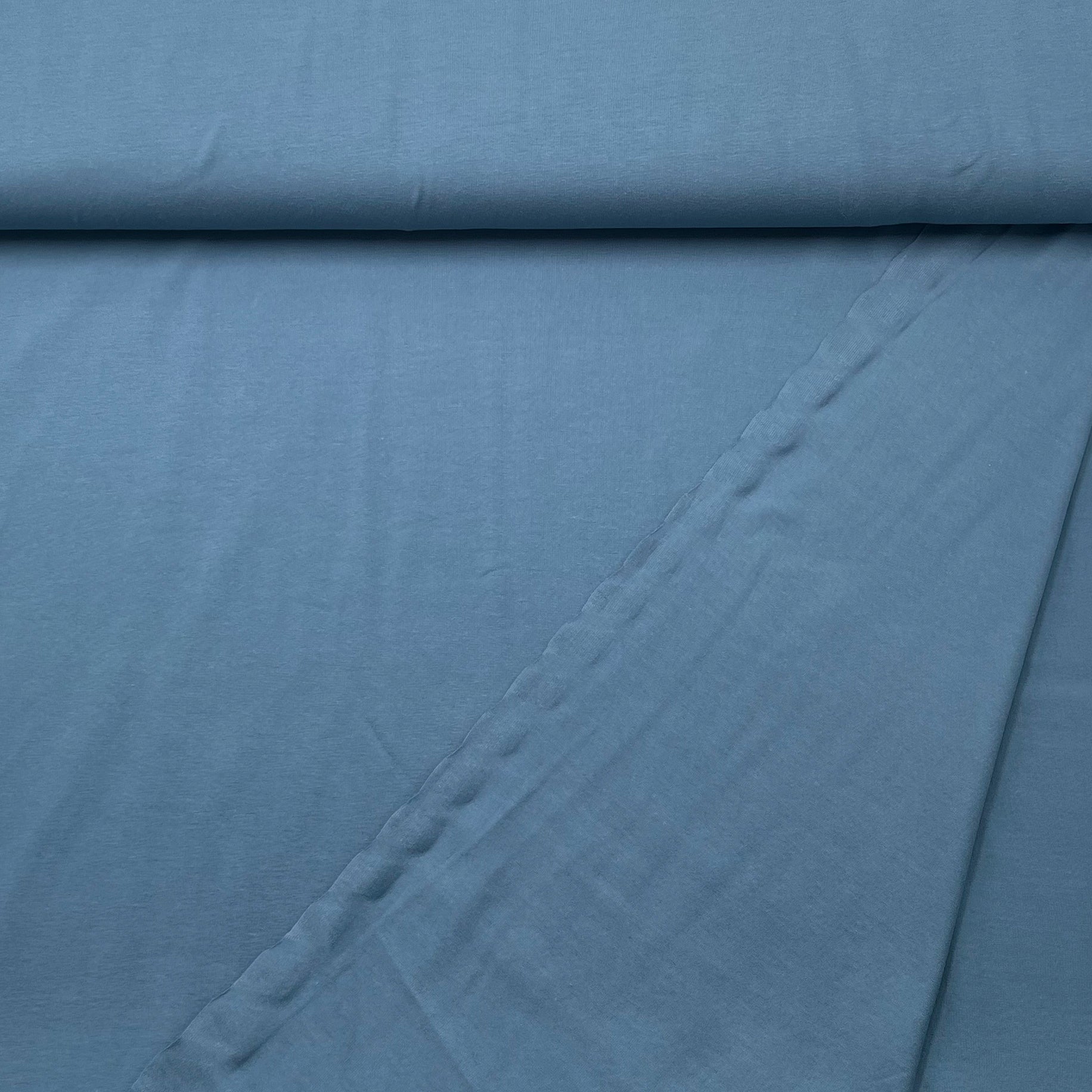 Tissu Jersey Coton Bleu Jeans Clair