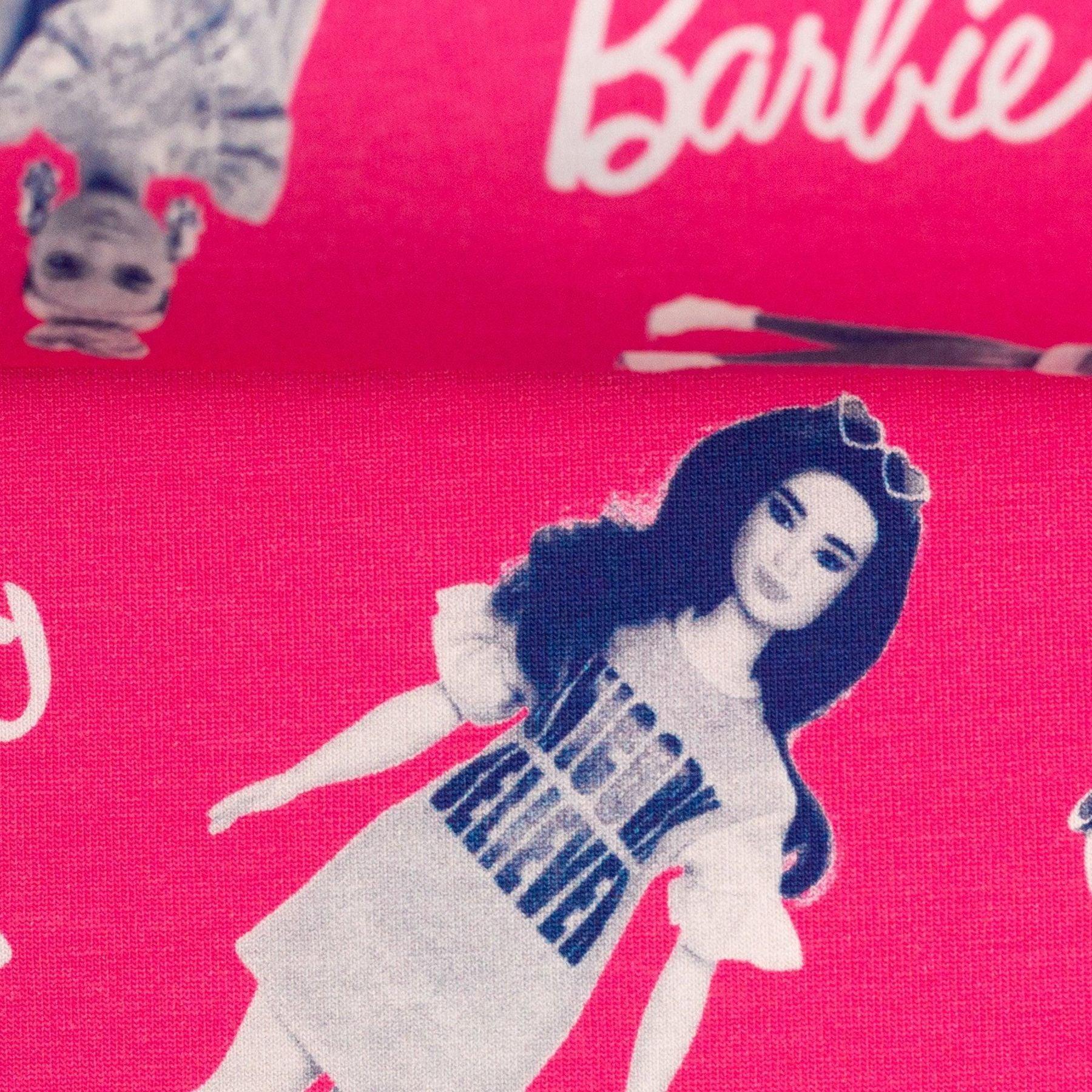 Tissu Jersey de coton Barbie
