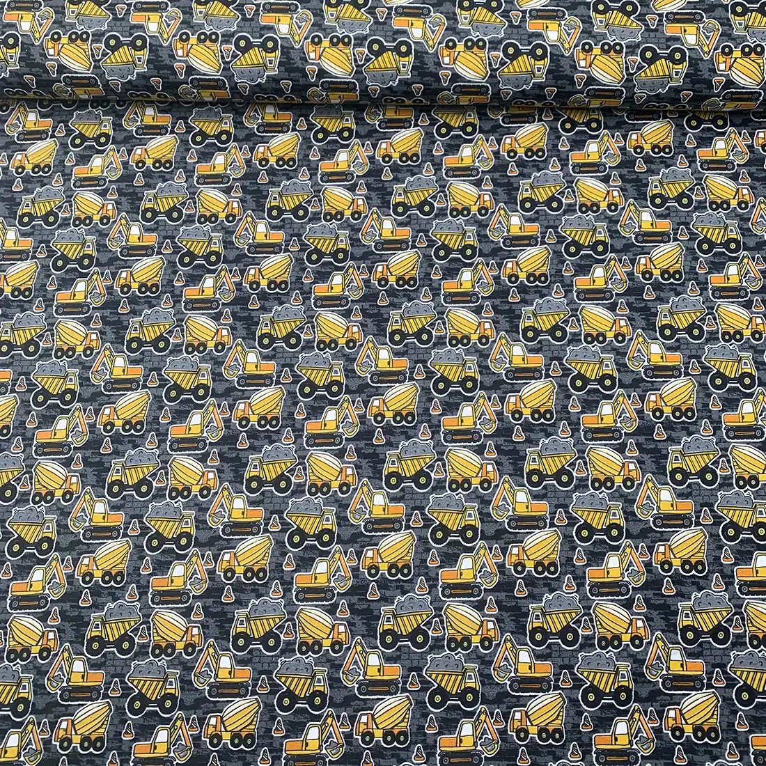 Tissu Jersey de Coton Camion Chantier