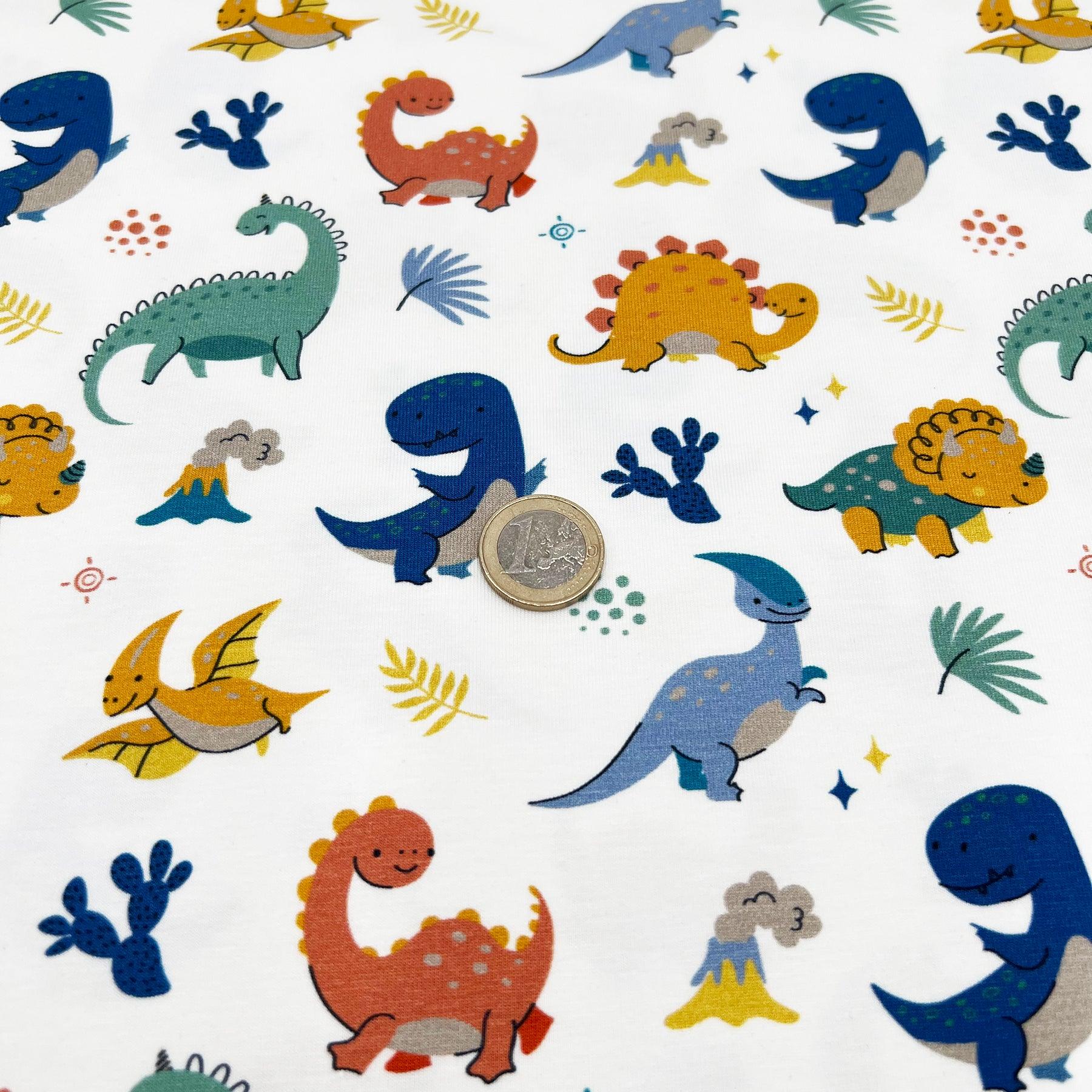 Tissu Jersey de Coton Dinosaure