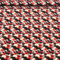 Tissu Jersey de Coton éventails japonais rouges