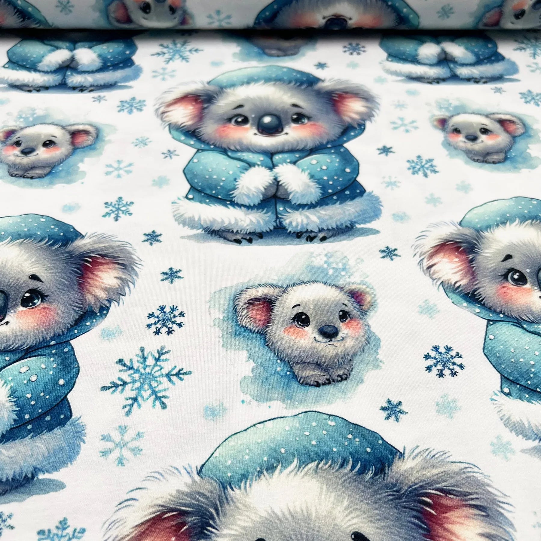 Tissu Jersey de Coton Koala hivers