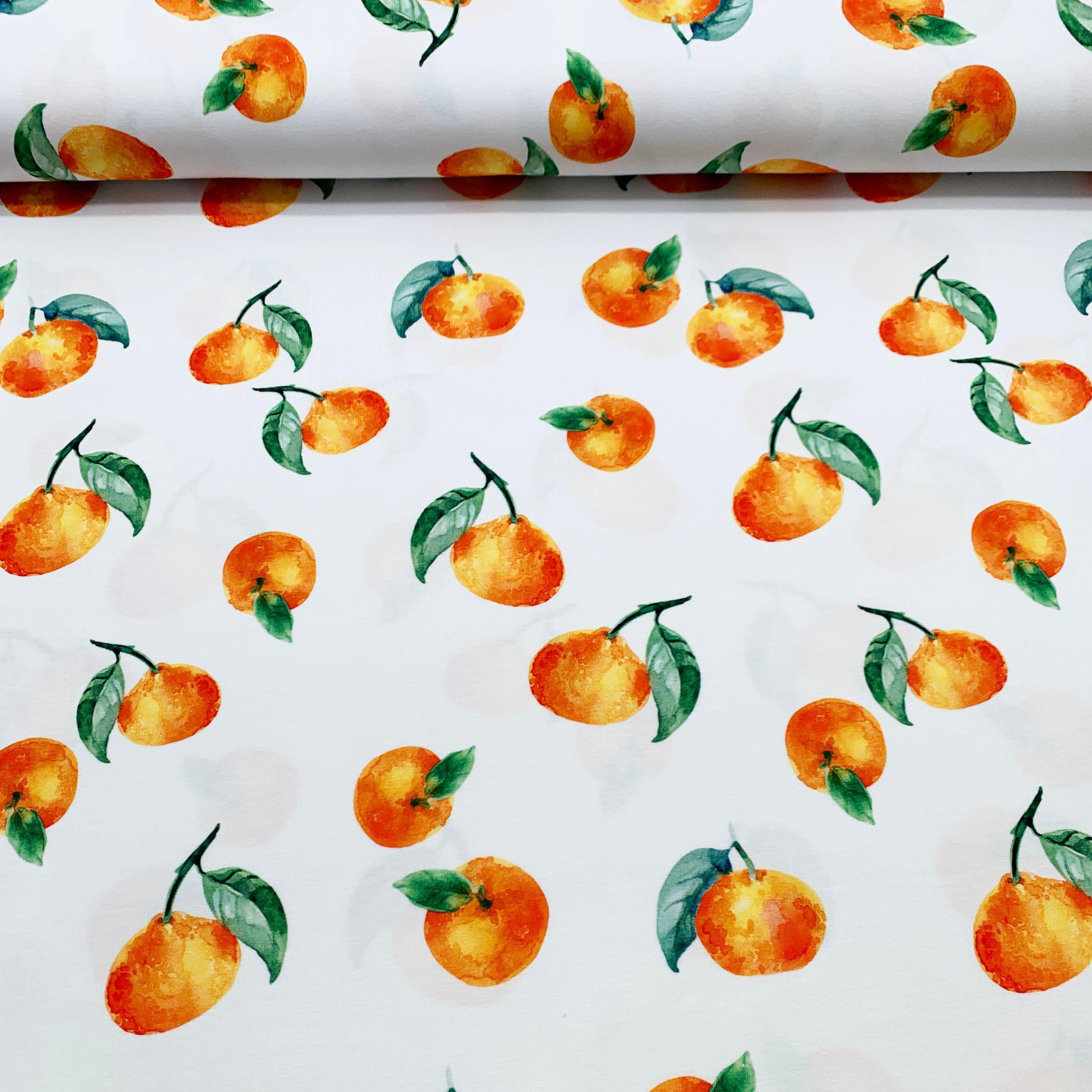 Tissu Jersey de coton mandarine