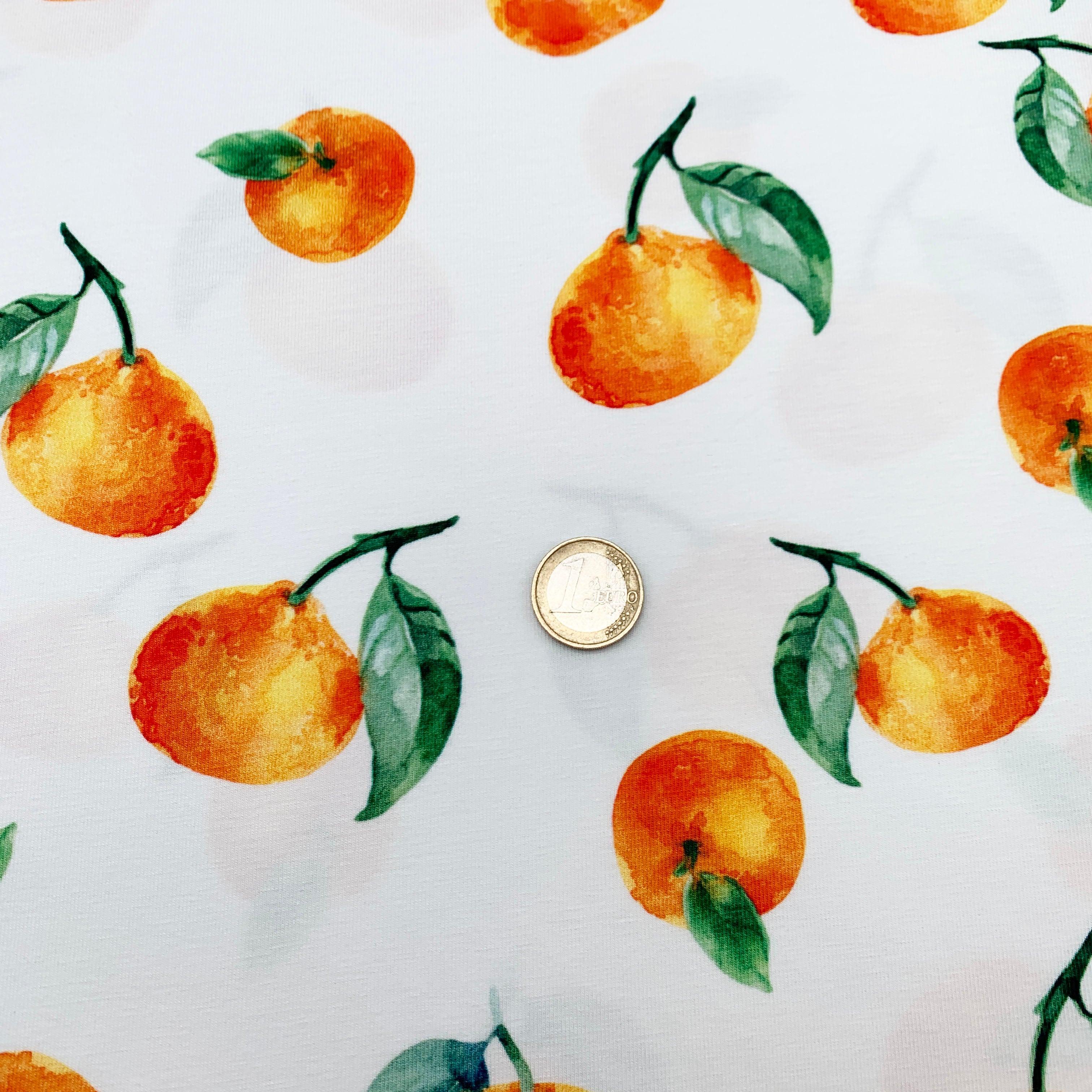 Tissu Jersey de coton mandarine
