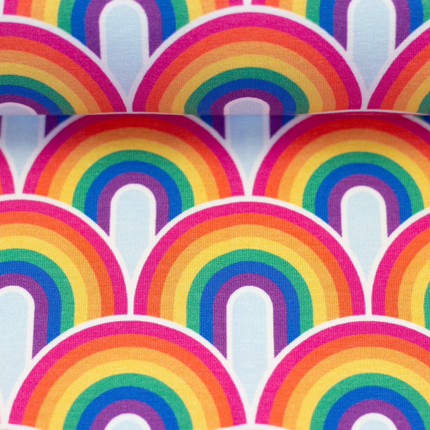 Tissu jersey de coton rainbow