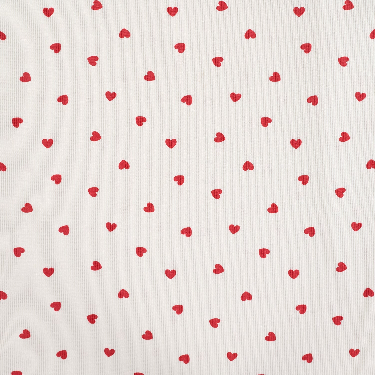 Tissu Jersey Rib à Coeurs
