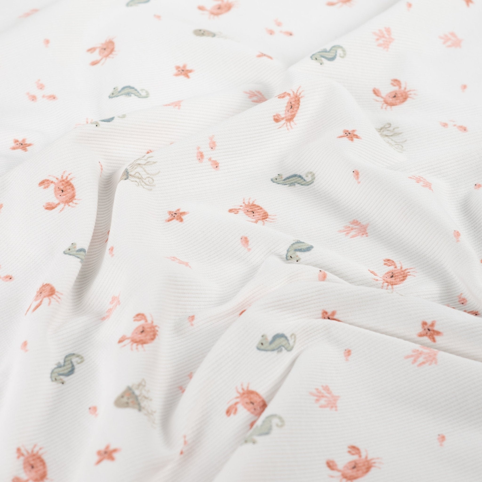 Tissu Jersey Rib animaux de la mer
