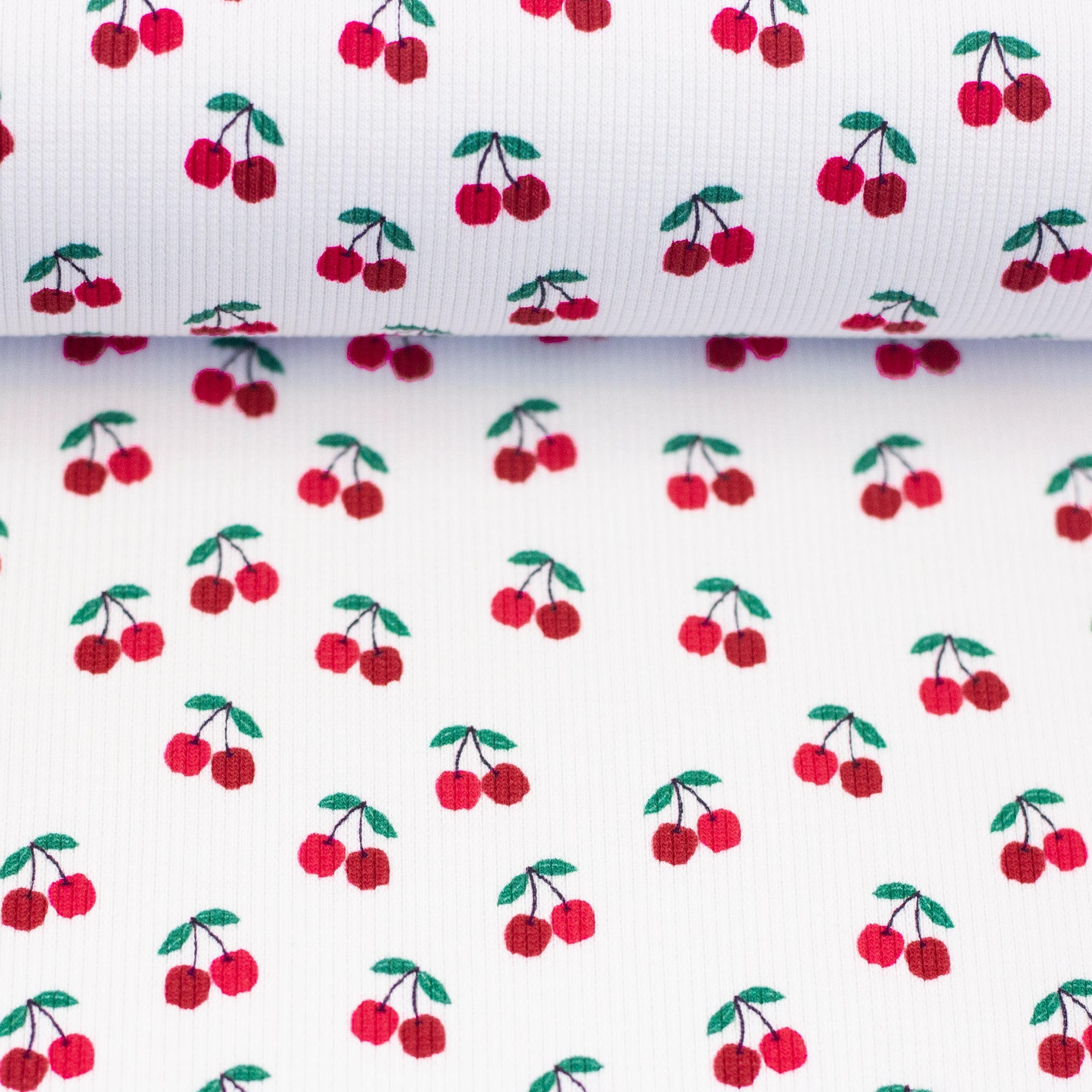Tissu Jersey Rib cerise