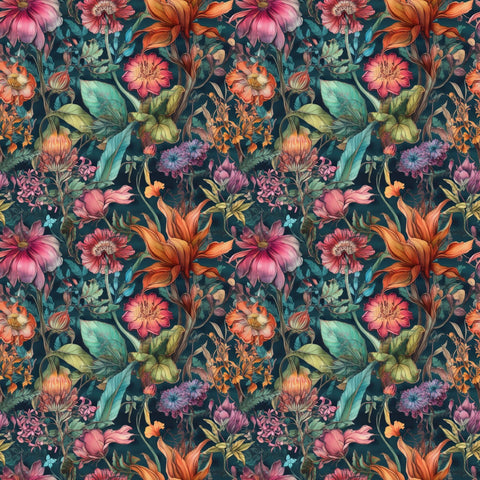 Tissu Jersey Viscose fleur sauvage