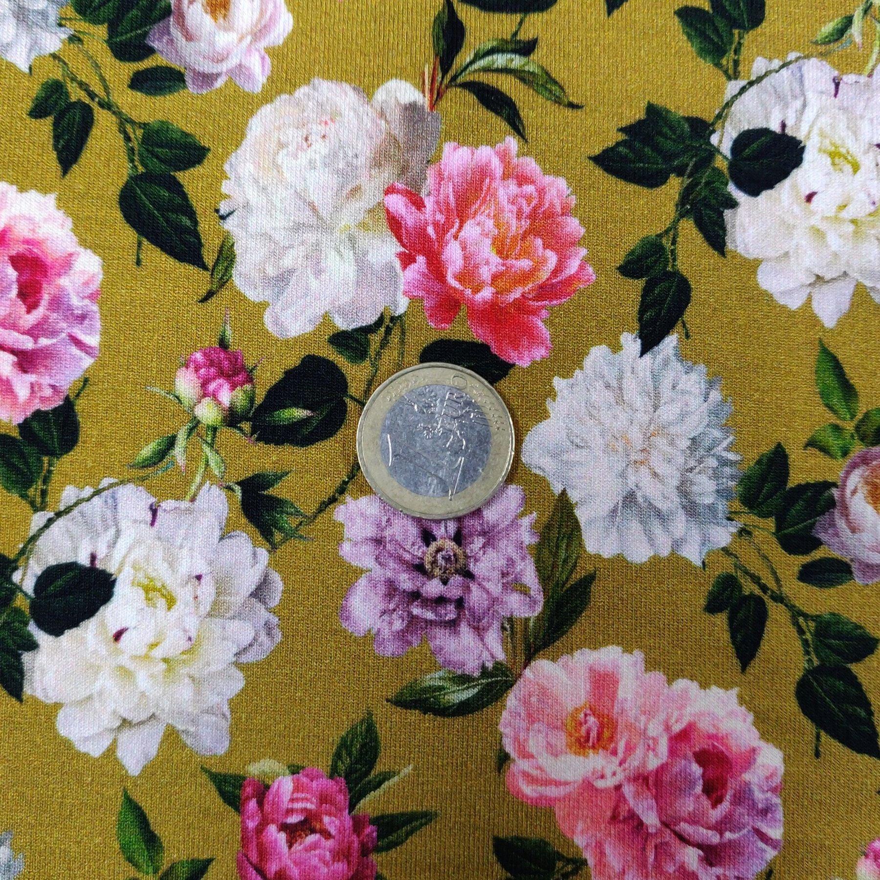 Tissu Jersey Viscose fleurs