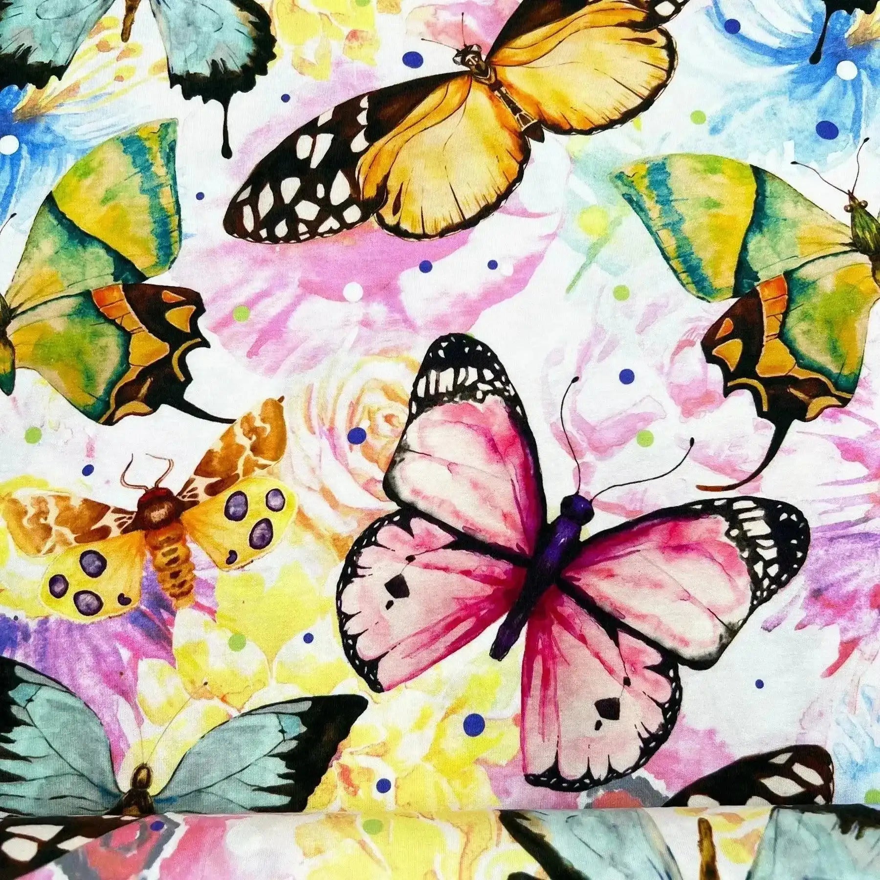 Tissu Jersey Viscose Papillon