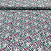 Tissu Liberty Coton – Motif Floral Violet, Fuchsia et Vert