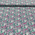 Tissu Liberty Coton – Motif Floral Violet, Fuchsia et Vert