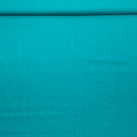 Tissu lin uni Bleu émeraude