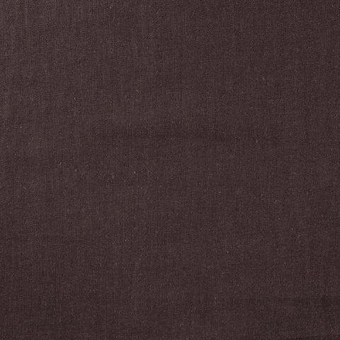 Tissu lin uni marron