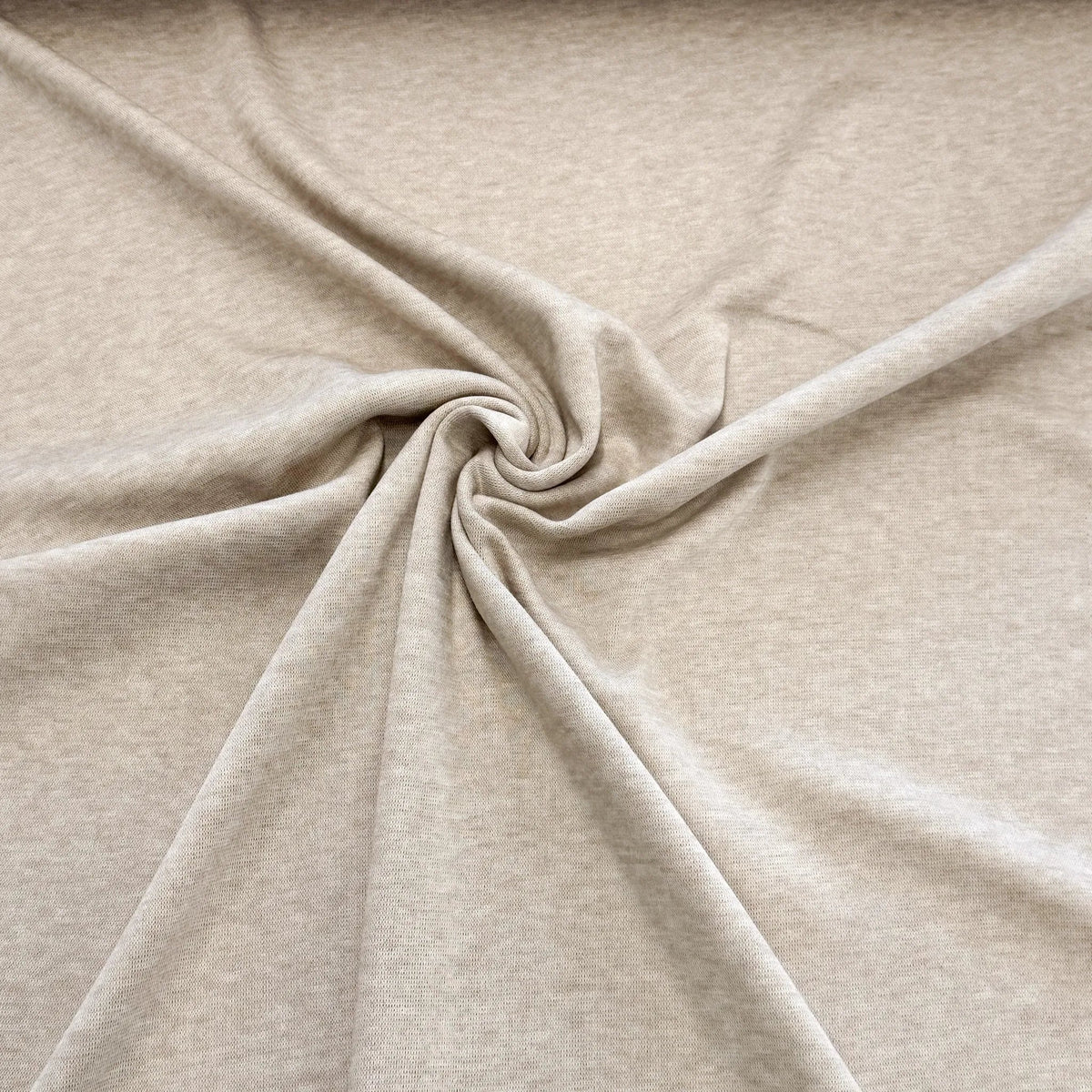 Tissu maille tricot beige chiné