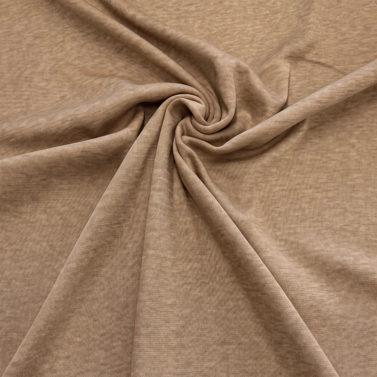 Tissu maille tricot noisette chiné