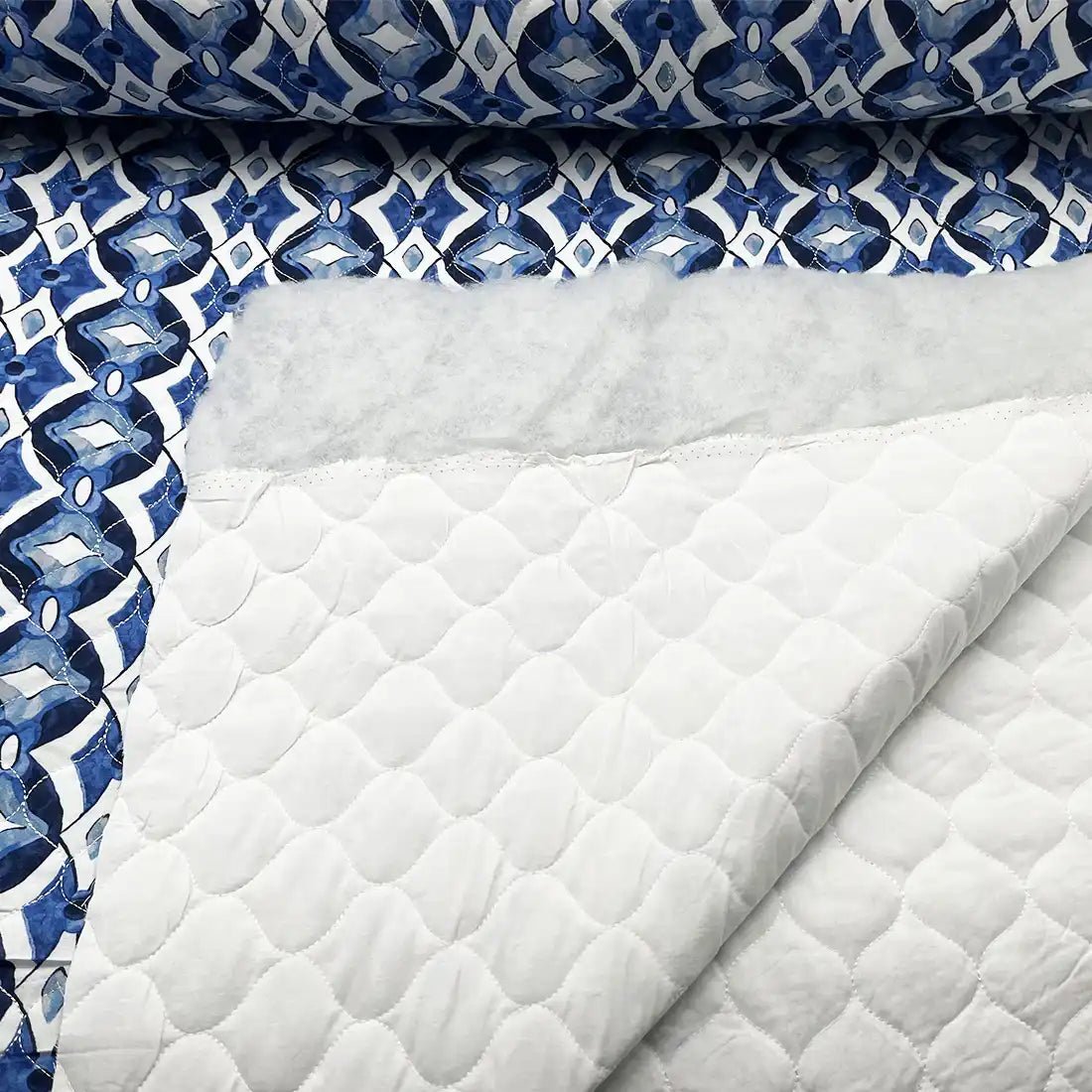 Tissu Matelassé Centorini Bleu Indigo