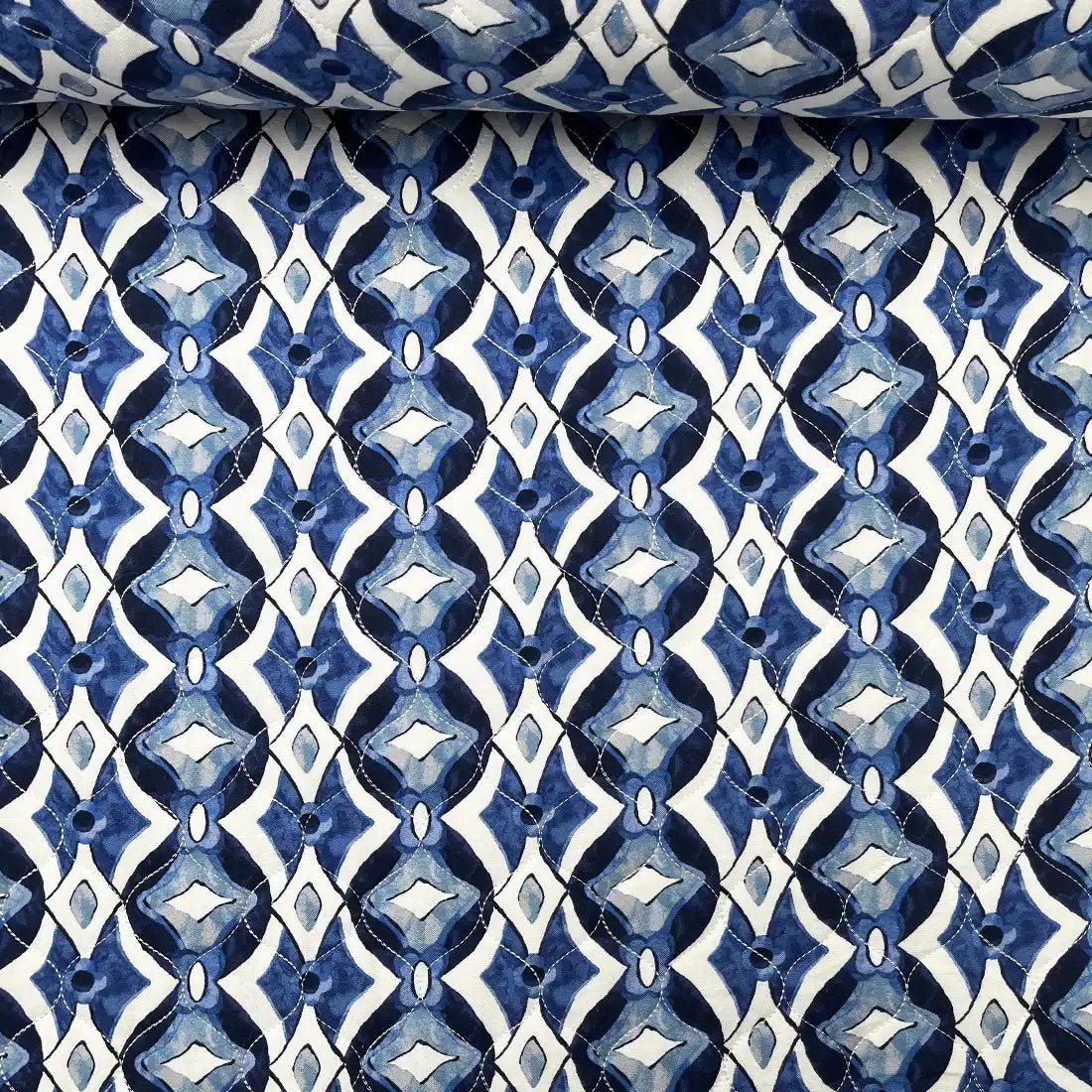 Tissu Matelassé Centorini Bleu Indigo