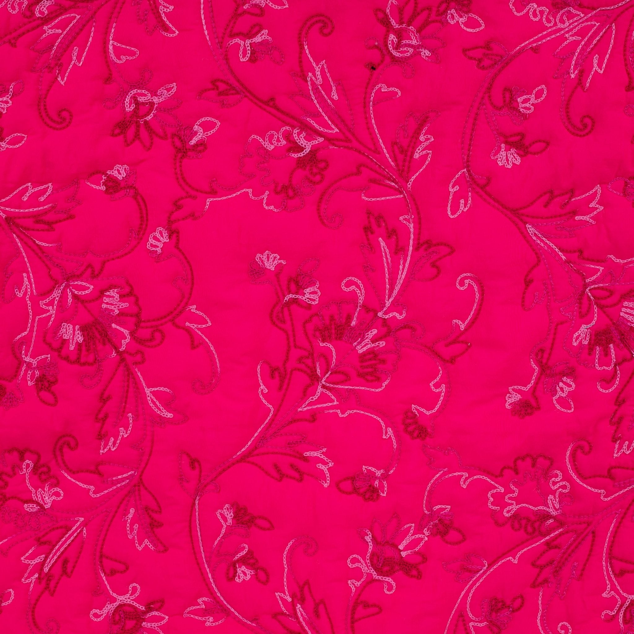 Tissu matelassé fuchsia