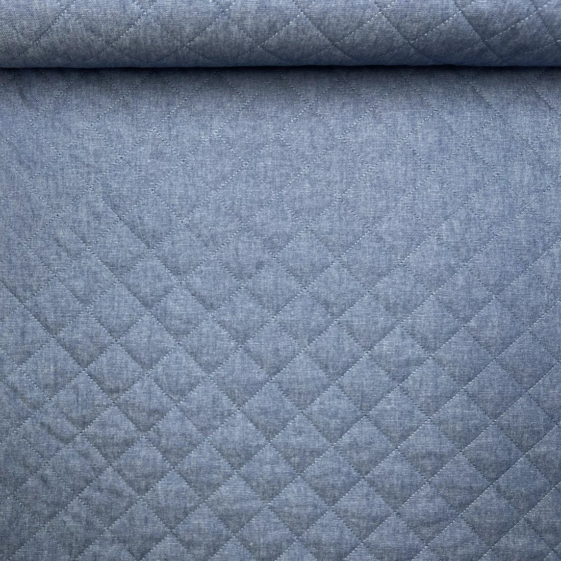 Tissu Matelassé Jean Bleu