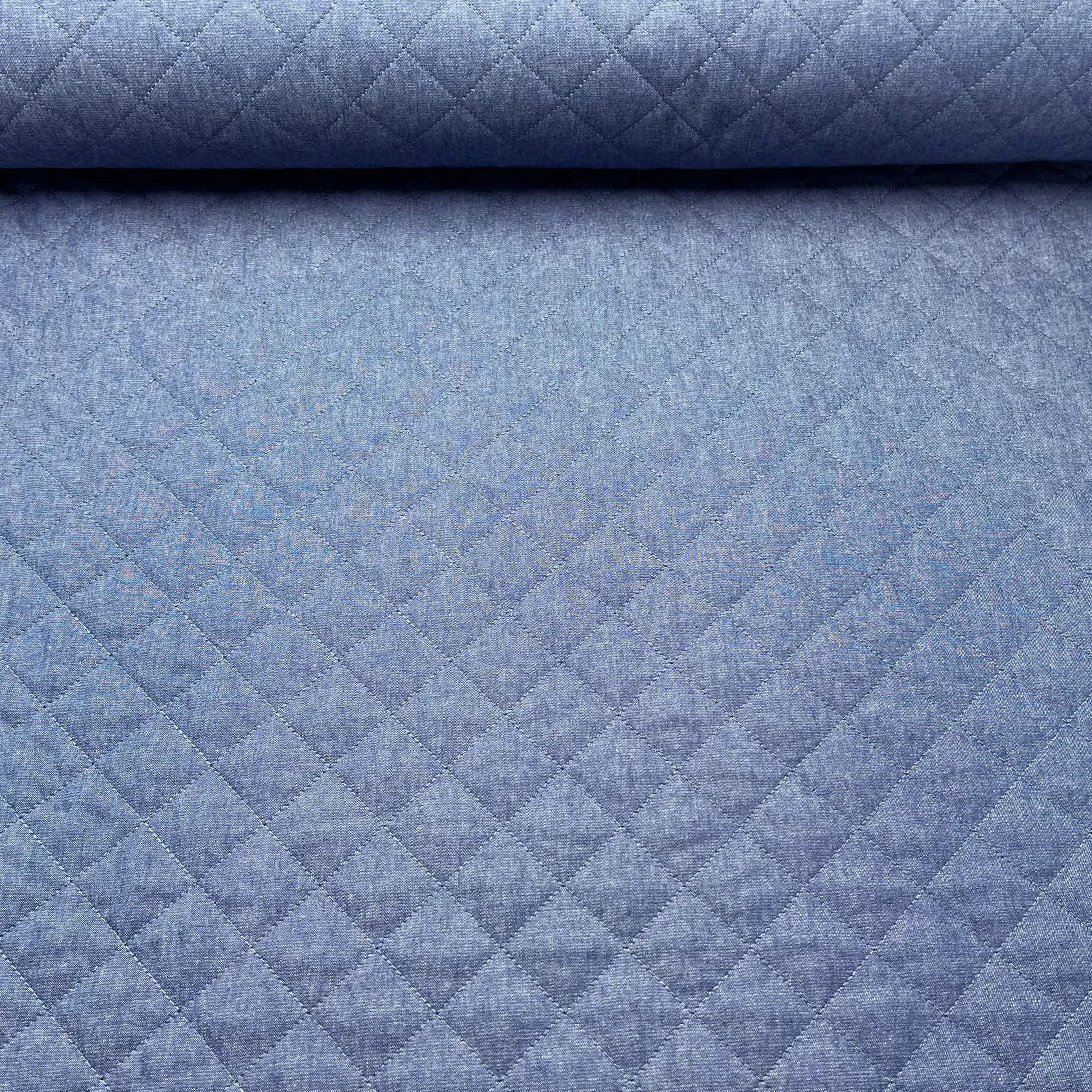 Tissu Matelassé Jean Bleu