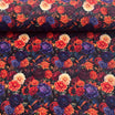 Tissu matelassé velours fleurs