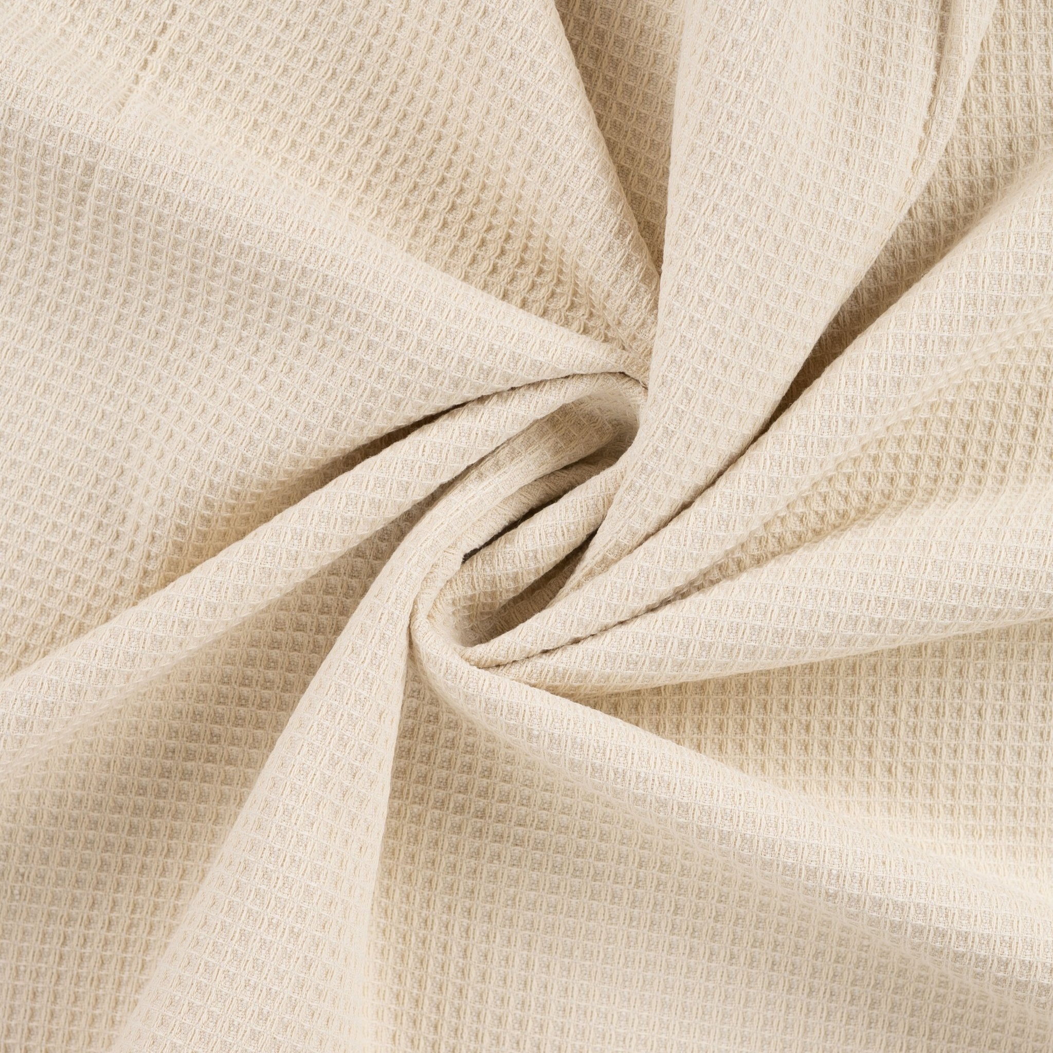 Tissu nid d’abeille doublé d’éponge Beige