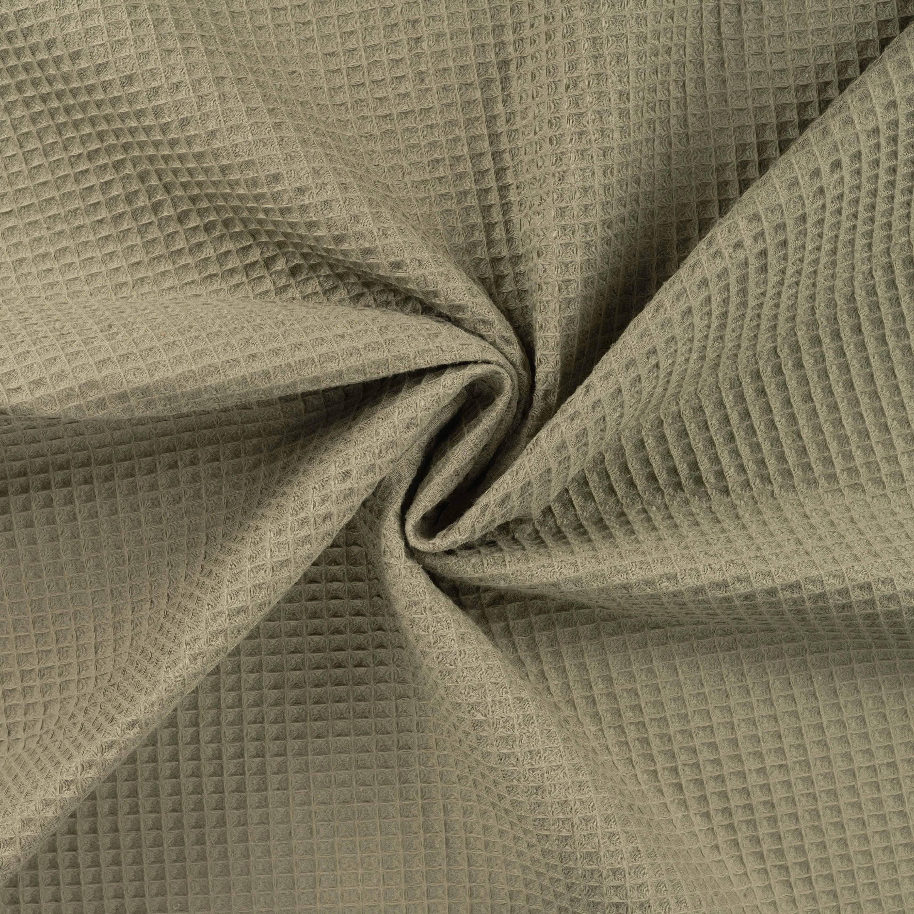 Tissu nid d'abeille kaki