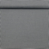 Tissu pied de poule moyen noir et blanc