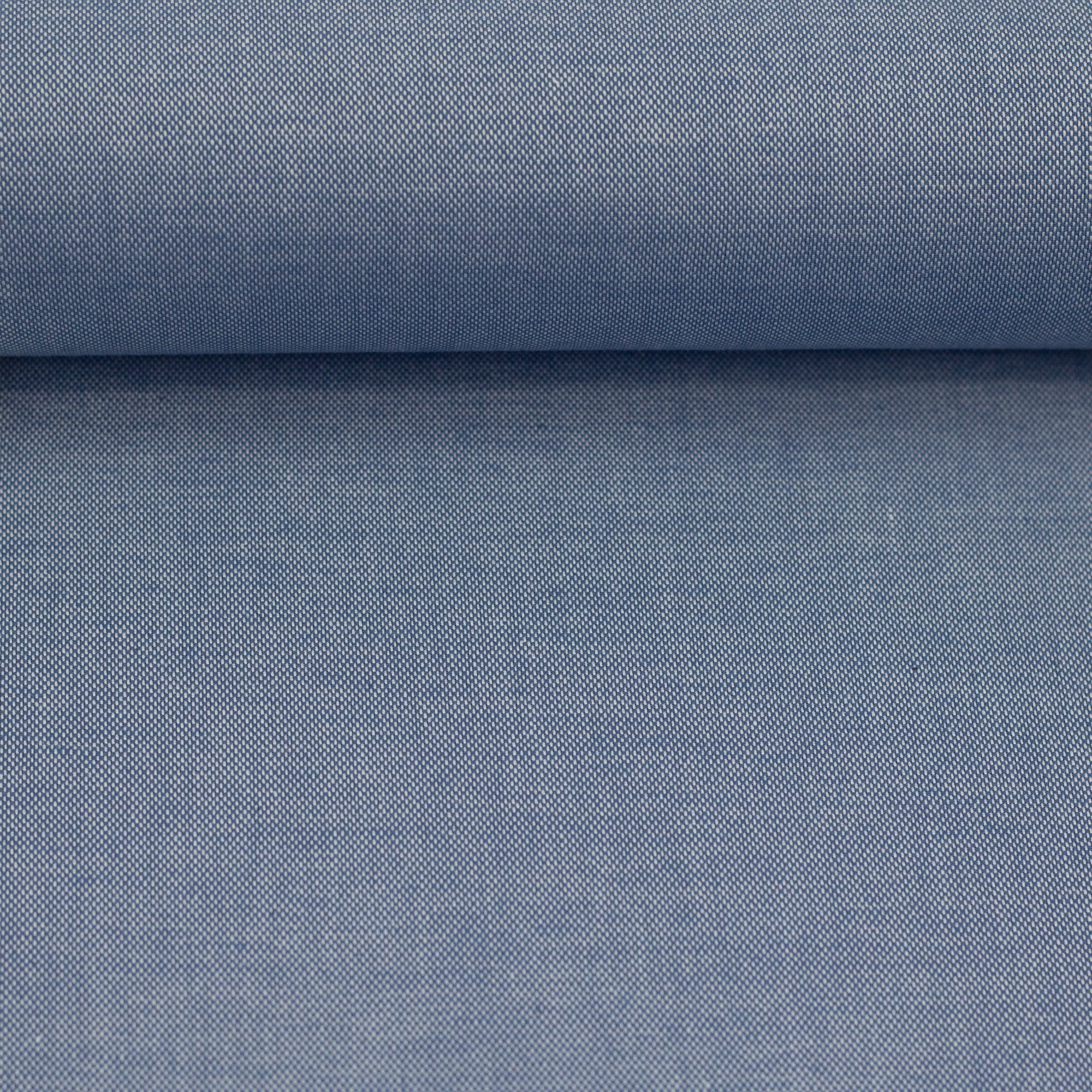 Tissu pin point oxford bleu