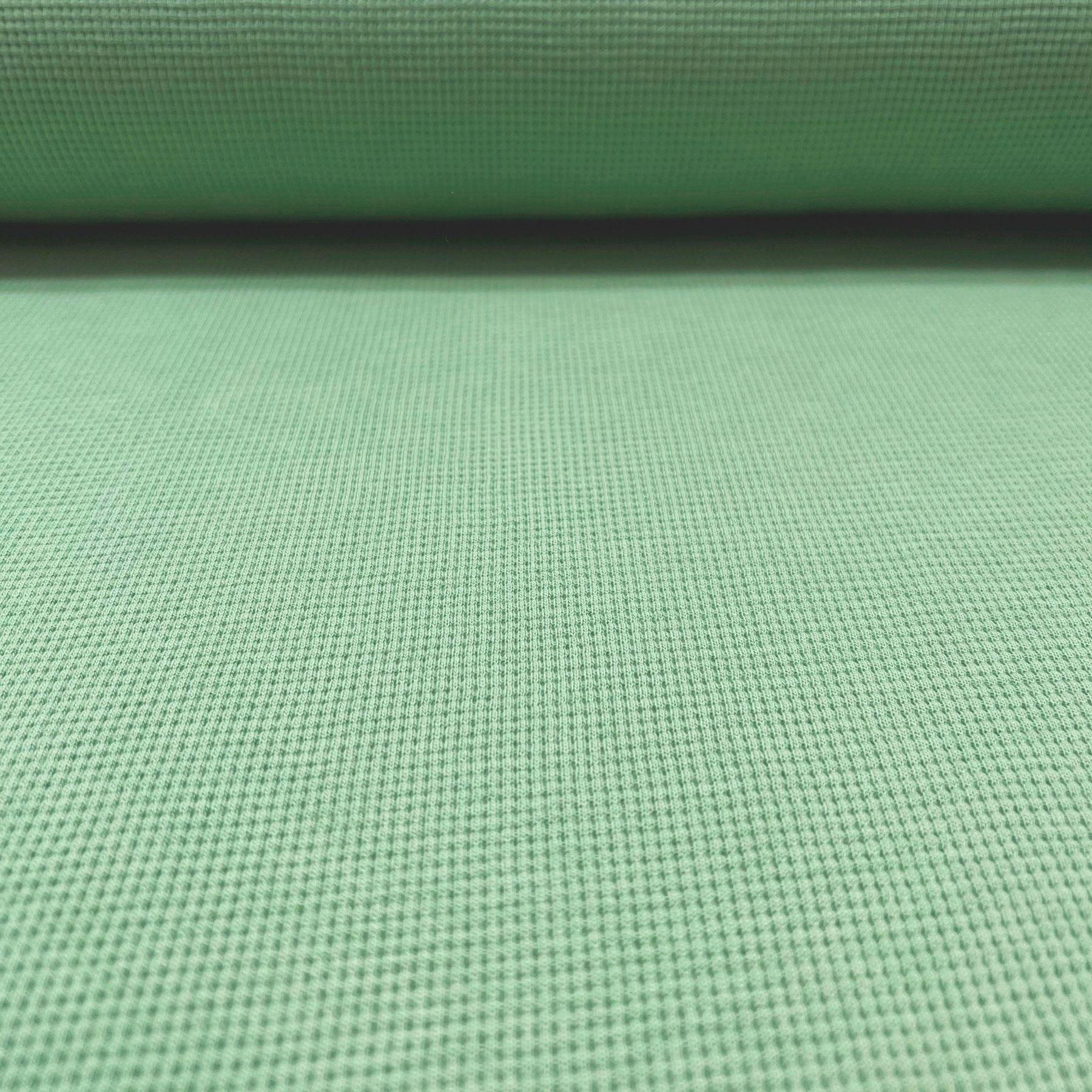 Tissu piqué de coton doux vert d'eau